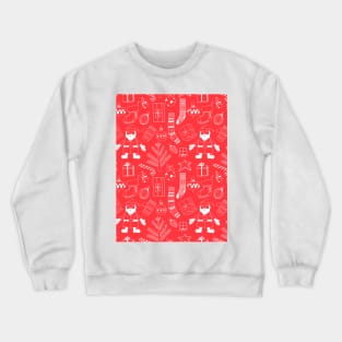 Doodle Christmas pattern red Crewneck Sweatshirt